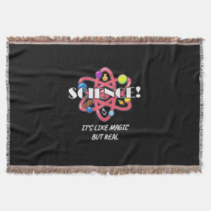 Scientist Gift Chemistry Science Is Like Magic Throw Blanket
