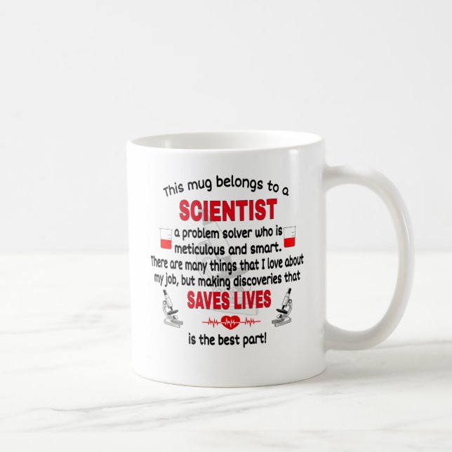  Scientist Gift. Gift For Scientist. Scientist Coffee Mug (Right)