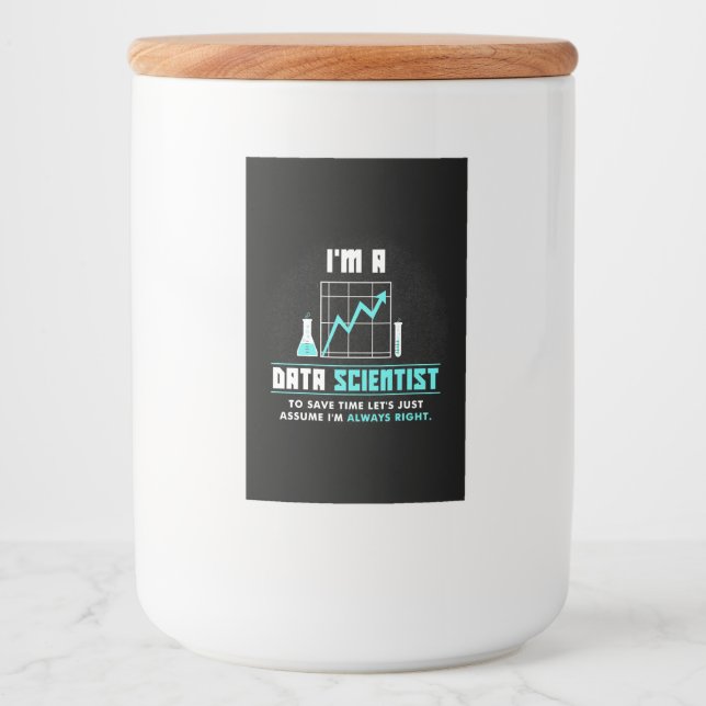 Scientist Gift | I Am A Data Scientist Food Label (Front)