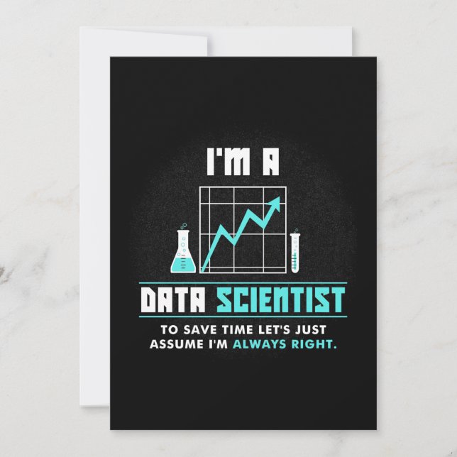 Scientist Gift | I Am A Data Scientist Save The Date (Front)