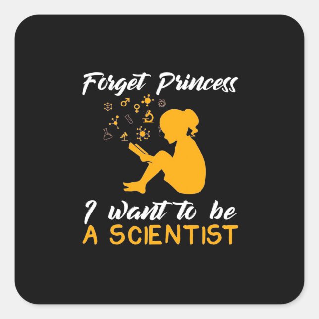 Scientist Gift | I Am Future Scientist Square Sticker (Front)