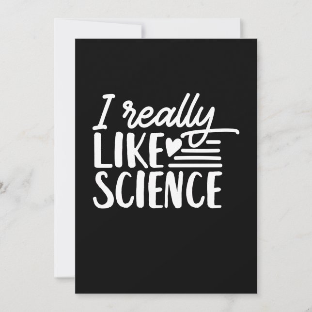 Scientist Gift | I Really Like Science Save The Date (Front)