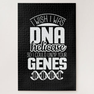 Scientist Gift I Wish I Was DNA Helicase Jigsaw Puzzle