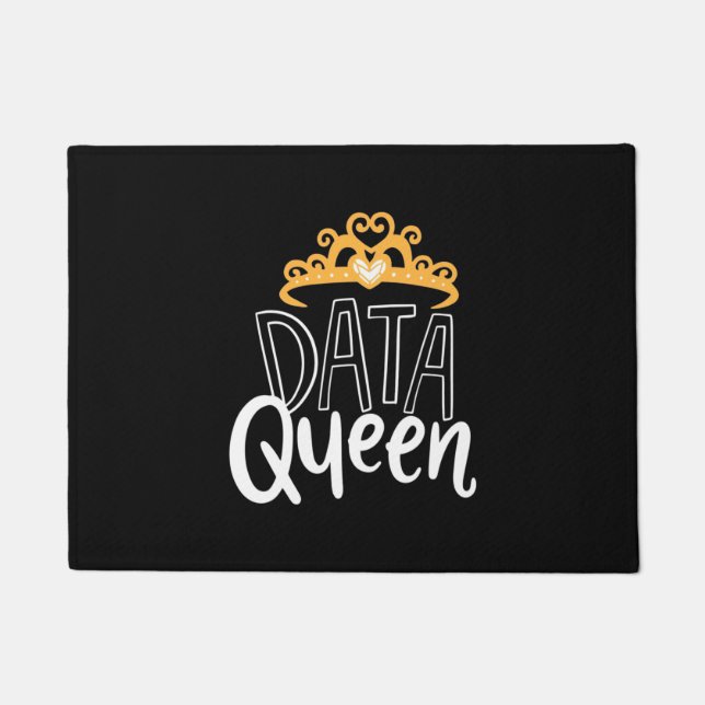 Scientist Gift | Proud Data Queen Doormat (Front)