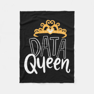 Scientist Gift   Proud Data Queen Fleece Blanket