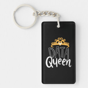 Scientist Gift Proud Data Queen Key Ring