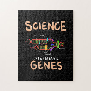 Scientist Gift Science Is In My Genes Jigsaw Puzzle