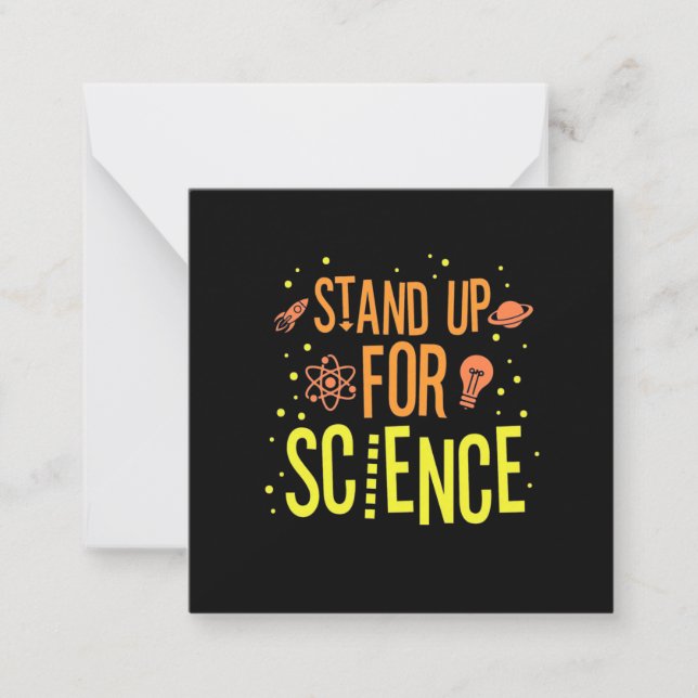 Scientist Gift | Stand Up For Science Card (Front)