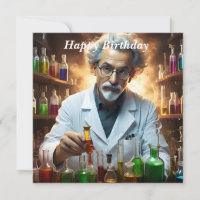 Scientist In A Laboratory Mixing Potions,Birthday