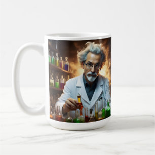 Scientist In A Laboratory Mixing Potions, Coffee Mug