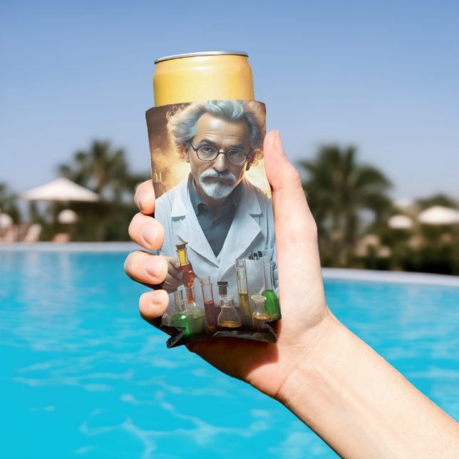Scientist In A Laboratory Mixing Potions, Seltzer Can Cooler (In Situ Pool)