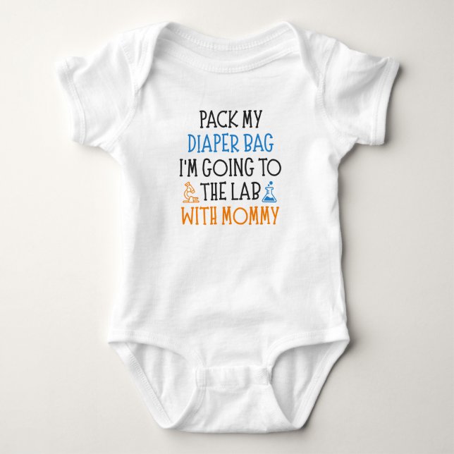 Scientist Mum Funny Science Baby Saying Bodysuit (Front)