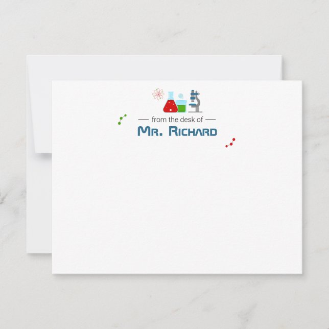 Scientist Science Teacher Researcher Stationery Invitation (Front)