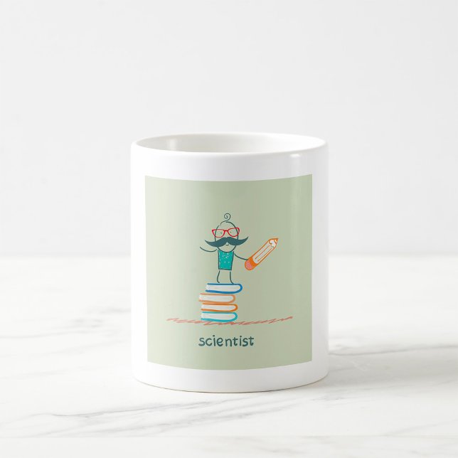 Scientist Standing On Books Coffee Mug (Creator Uploaded)