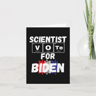 Scientist Vote For Biden Card