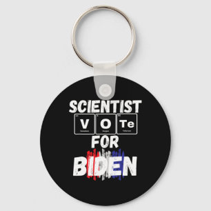 Scientist Vote For Biden Key Ring