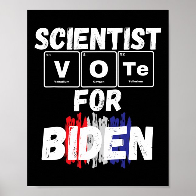 Scientist Vote For Biden  Poster (Front)