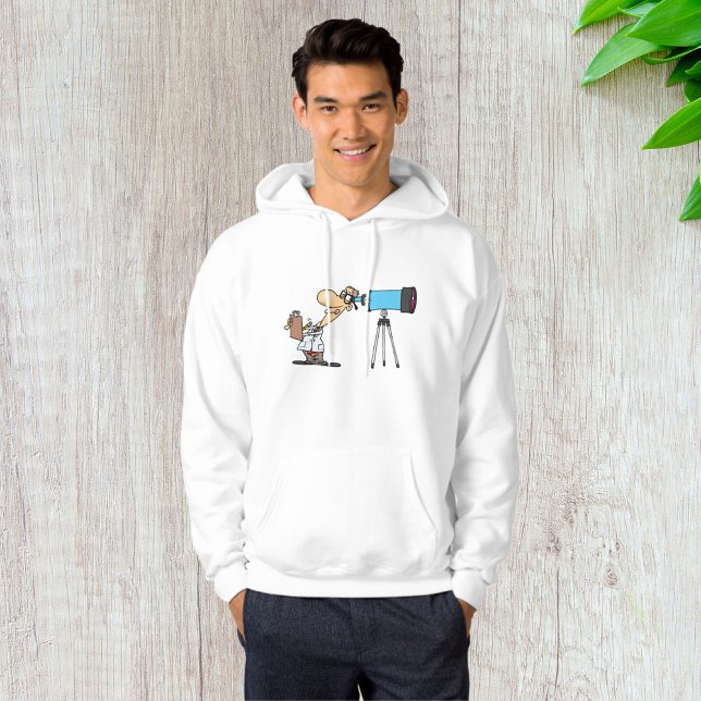 Scientist with Telescope Astronomy Science Humour  Hoodie (Creator Uploaded)