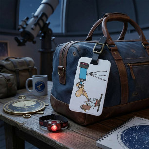 Scientist with Telescope Astronomy Science Humour  Luggage Tag