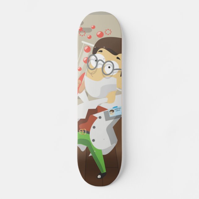 Scientist With Test Tubes Skateboard (Front)