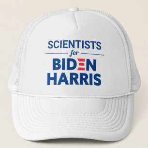Scientists for Biden Harris Custom Text Trucker Hat