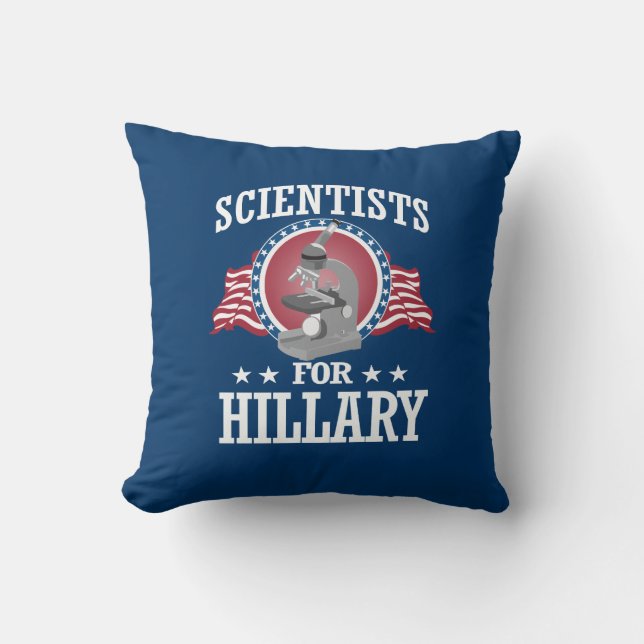 SCIENTISTS FOR HILLARY CUSHION (Front)