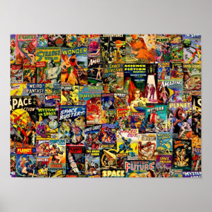 SciFi Comic Collage Poster