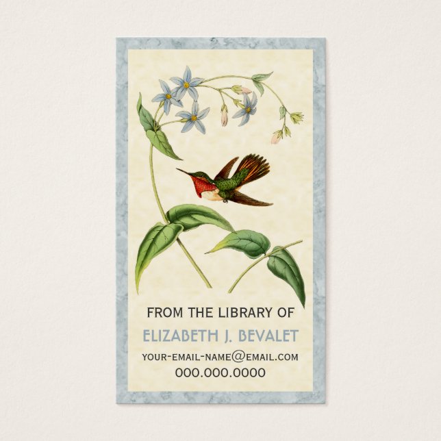 Scintillant Hummingbird Personalised Media Cards (Front)