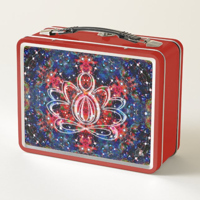 Scintillation Zen Lotus Metal Lunch Box (Back)