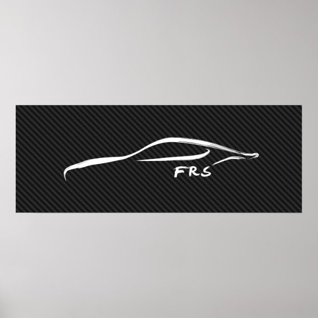 Scion FR-S Brushstroke on faux carbon fibre Poster (Front)