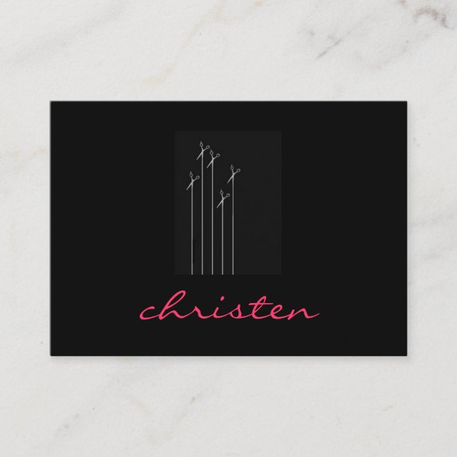 scissor flowers business card (Front)