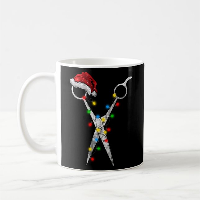Scissor Hairstylist Santa Hair Stylist Coffee Mug (Left)