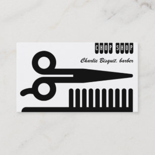 Scissors and Comb Hair Biz Business Card
