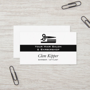 Scissors and Comb Hair Biz Business Card