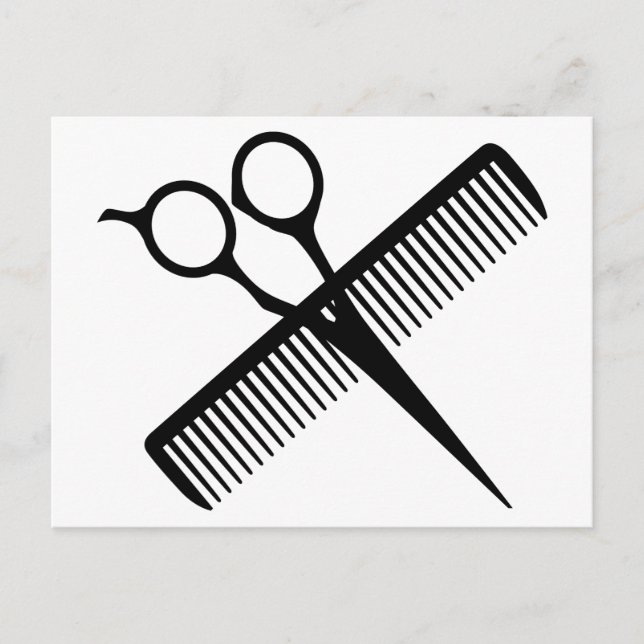 Scissors and Comb Postcard (Front)