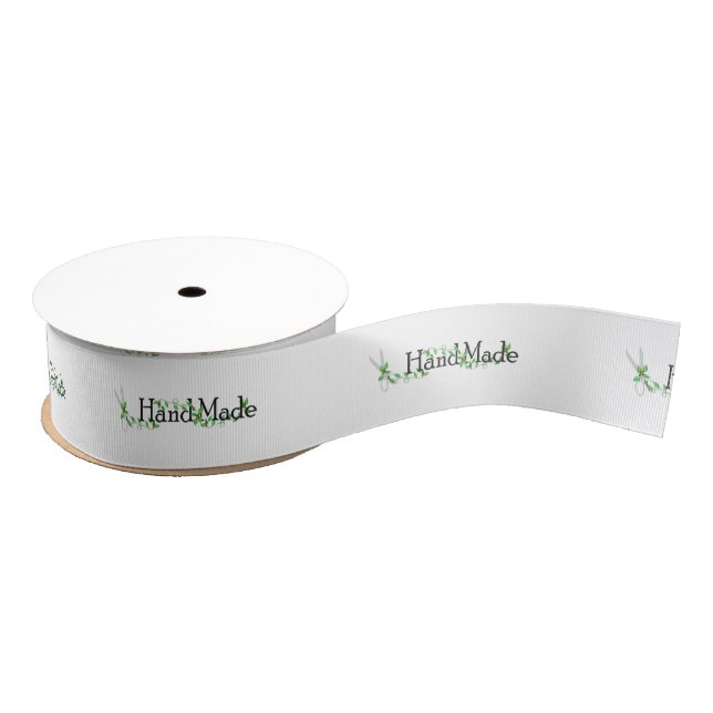 Scissors and Ivy Hand Made Ribbon Grosgrain Ribbon (Spool)