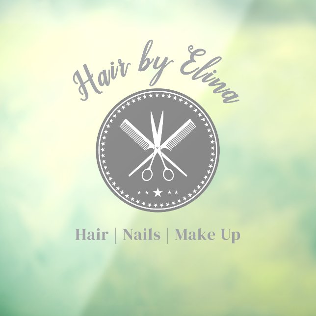 Scissors & Comb Logo Custom Name Elegant (Sheet 3)