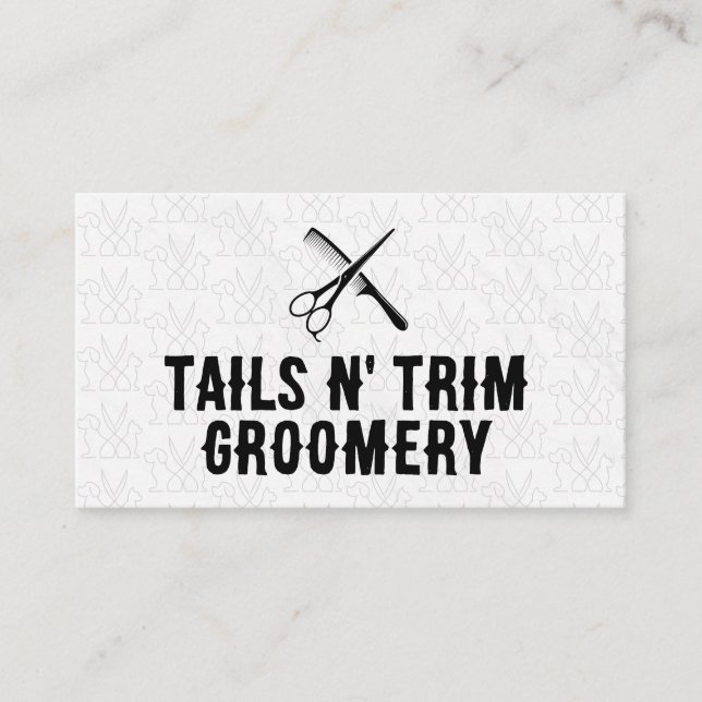 Scissors Comb | Pet Grooming Service Business Card (Front)