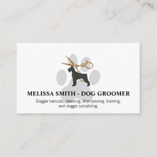 Scissors Dog Groomer Business Card