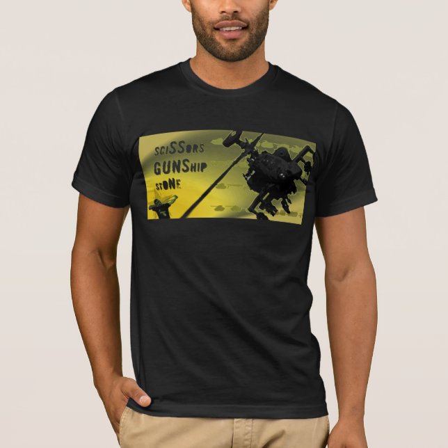 Scissors Gunship Stone! T-Shirt (Front)