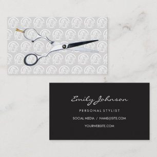 Scissors Hair Beauty Logo Pattern Business Card