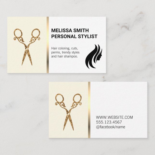 Scissors | Hair Logo Business Card (Front/Back)