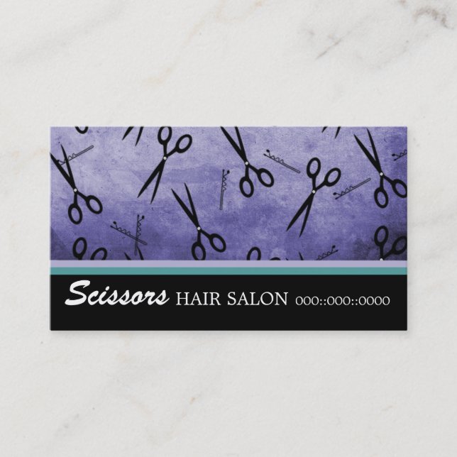 Scissors Hair Salon Business Card (Front)