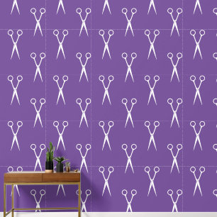 Scissors Hair Stylist Pattern Wallpaper