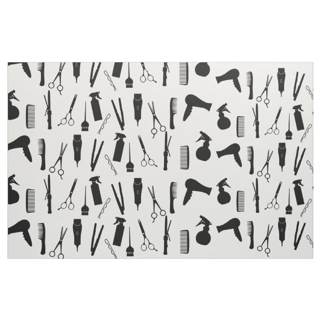 Scissors Hair Stylist Salon Tools  Comb Pattern Fabric (Yard)