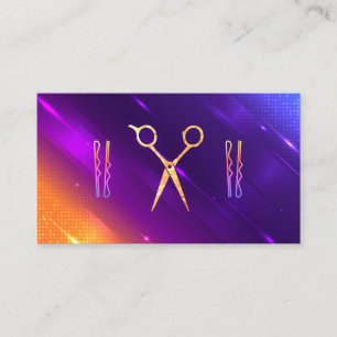 Scissors Hairpins Modern Hair Stylist Appointment Card