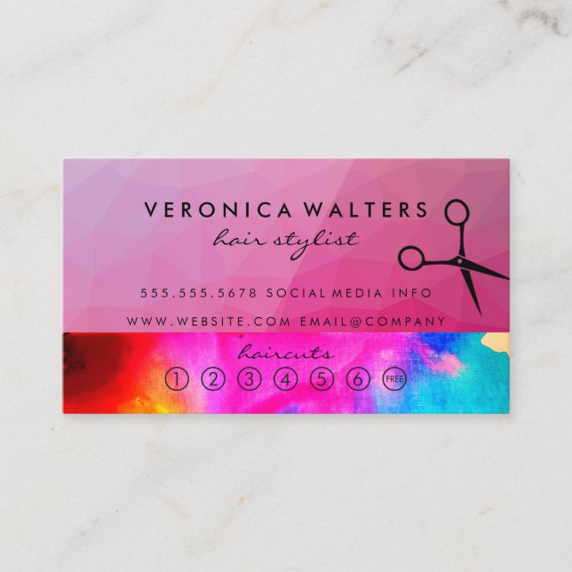 Scissors | Loyalty | Colourful Background (Front)