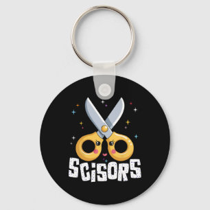 Scissors Paper Rock Halloween Costumes Group Famil Key Ring