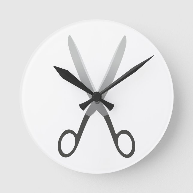 Scissors Round Clock (Front)