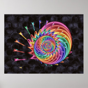 Scissors Spiral Poster